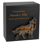 Owl, Wolf, Eagle, Dragon, Ocean, Horses, Bear, Whale Wood Art Cremation Adult Urn - Handmade Adult Wood Urns