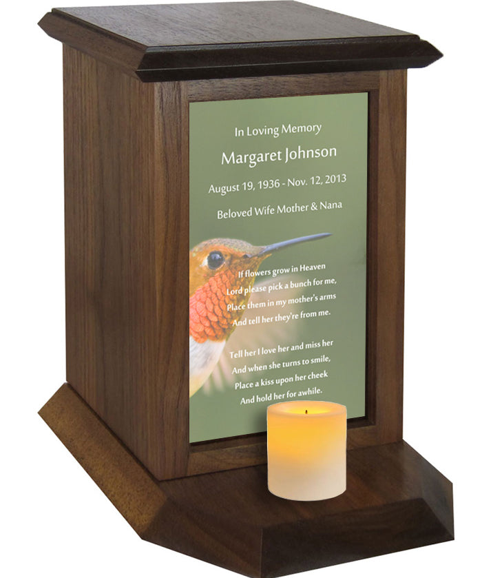 Hummingbird Poem Urn