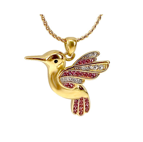 Hummingbird Pink Gold Jewelry Ash Urn - Love Charms™ Option