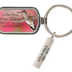 Custom Made Hummingbird In The Air Keychain Keepsake