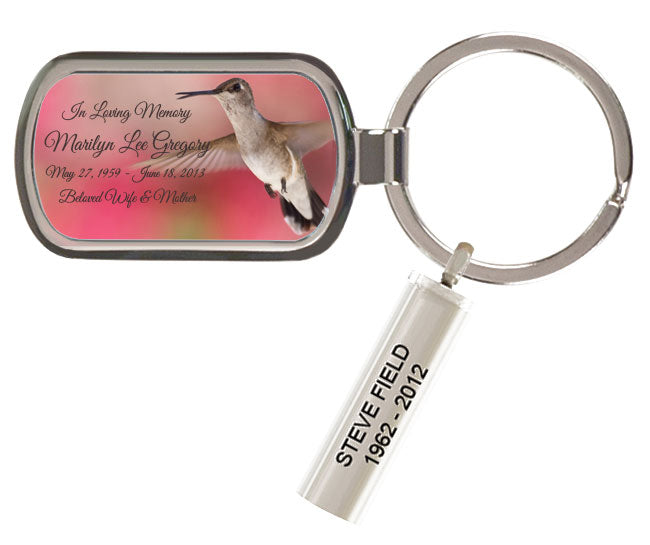 Custom Made Hummingbird In The Air Keychain Keepsake