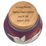 Hummingbird  Raku Cremation Adult or Medium Urn - Personalization Option