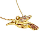 Hummingbird Pink Gold Jewelry Ash Urn - Love Charms™ Option
