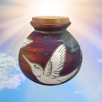 Hummingbird  Raku Cremation Adult or Medium Urn - Personalization Option