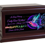 Hummingbird Stars Braille Cremation Urn
