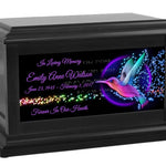 Hummingbird Black Urn