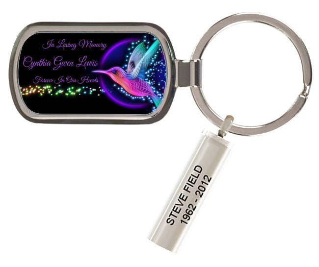 Custom Made Hummingbird Stars Keychain Keepsake