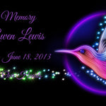 Hummingbird Stars Braille Cremation Urn