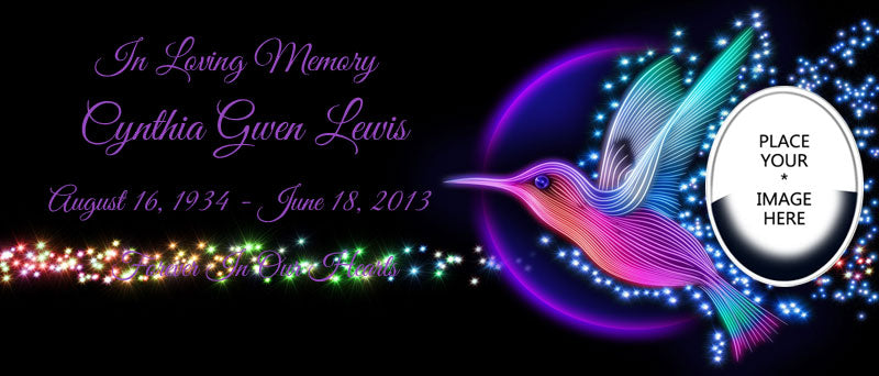 Hummingbird Stars Braille Cremation Urn