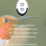 Hummingbird Poem and Picture Urn