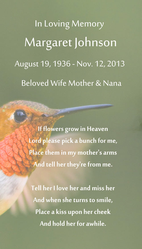 Flowers in Heaven Poem Urn