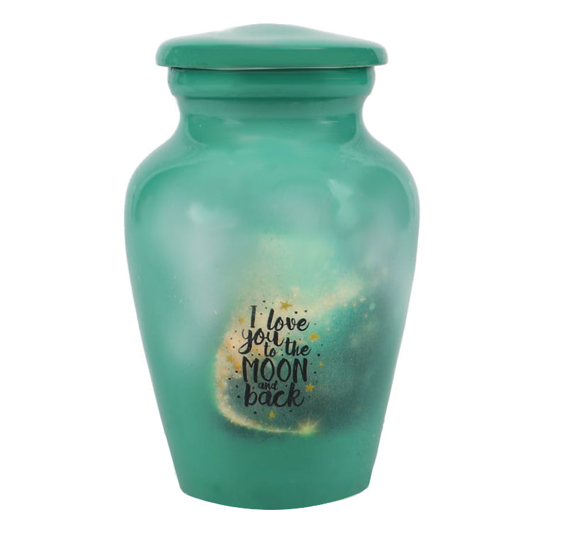 I Love You To The Moon And Back Mini Urn - Love Charms® Option