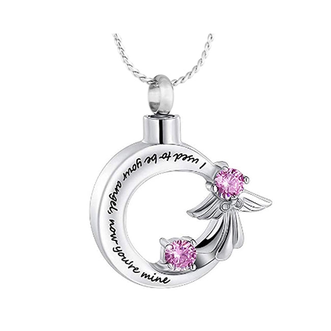 I Used to Be Your Angel Rose Ash Jewelry Urn - Love Charms Option