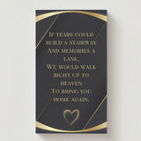If Tears Photo Memorial Cards - Funeral  Cards - Celebration of Life Cards