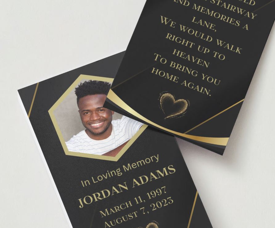 If Tears Photo Memorial Cards - Funeral  Cards - Celebration of Life Cards