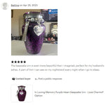 In Loving Memory Purple Heart Keepsake Urn - Love Charms® Option
