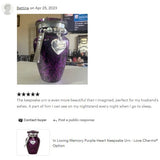 In Loving Memory Purple Heart Keepsake Urn - Love Charms® Option
