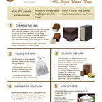 Heart 3D Crystal Black, Brown or White Keep The Memory® Wood Urn Set - 3D Crystal Photo Engraved Wood Urn