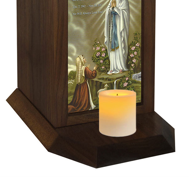 Immaculate Conception Adult Cremation Urn - Candle Included