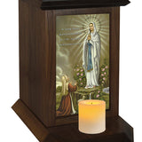Immaculate Conception Adult Cremation Urn - Candle Included