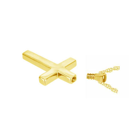 In God's Hands Gold Cross Ash Urn
