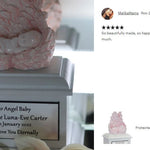 In Loving Arms Pink Infant Urn - Baby Angel Urn For Infants