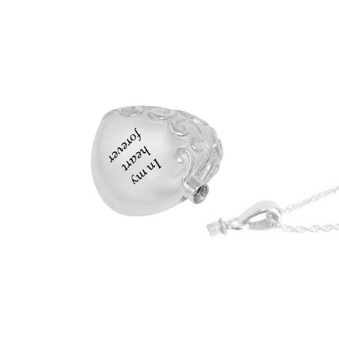 In My Heart Forever Ash Jewelry Urn - Love Charms™ Option