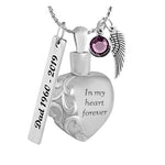 In My Heart Forever Ash Jewelry Urn - Love Charms™ Option