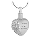 In My Heart Forever Ash Jewelry Urn - Love Charms™ Option