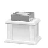 New Born Memorial Cube 3D Crystal White Wood Urn Set