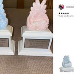 In Loving Arms Blue Infant Urn - Baby Angel Urn For Infants