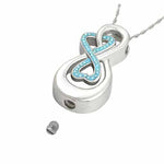 Infinity Double Blue Crystal Ash Urn