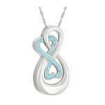 Infinity Double Blue Crystal Ash Urn - Love Charms Option