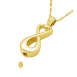 Infinity Heart 14kt Gold Cremation Jewelry Urn