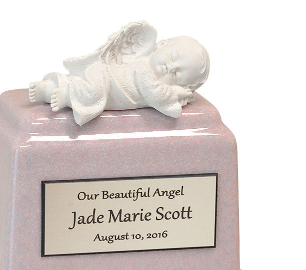 In God's Hands© Pink Marble Urn