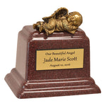 In God's Hands Ruby Baby Marble Urn - Free Engraving