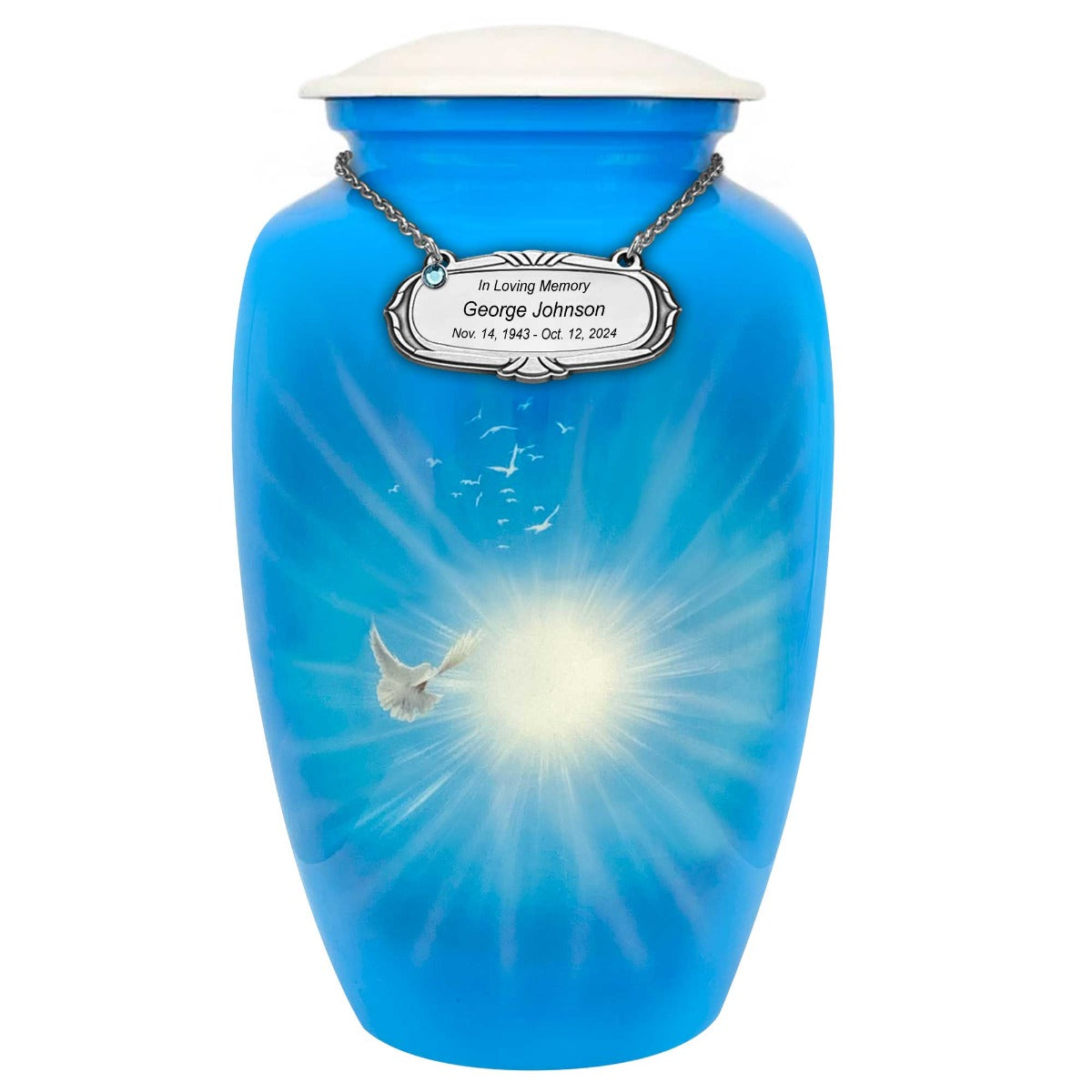Into The Light Cremation Urn - Tribute Wreath™ - Pro Sand Carved Engraving