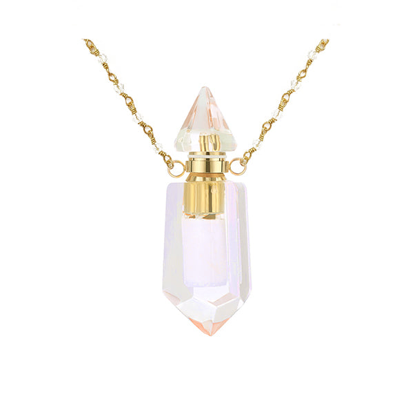 Iridescent Crystal Ash Necklace Urn - Love Charms® Option