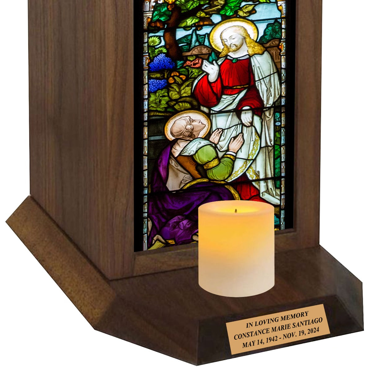 Jesus He Has Risen Adult Cremation Urn - Candle Included