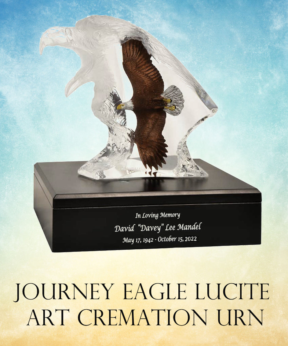 Journey Eagle Lucite Art Cremation Urn