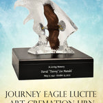 Journey Eagle Lucite Art Cremation Urn