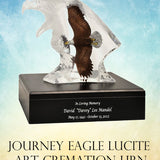 Journey Eagle Lucite Art Cremation Urn
