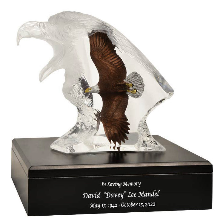 Journey Eagle Lucite Art Cremation Urn