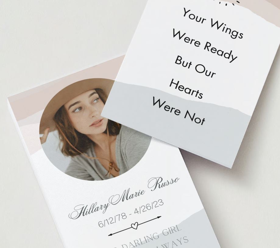 Journey Photo Memorial Cards - Funeral  Cards - Celebration of Life Cards