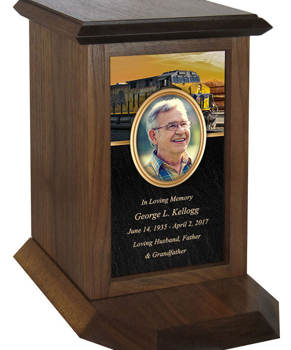 Union Pacific Train Photo Journey Urn