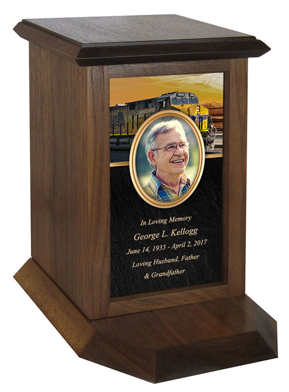 Union Pacific Train Photo Journey Urn