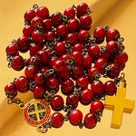 Jubilee Metal Red Rosary Necklace Urn
