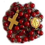 Jubilee Metal Red Rosary Necklace Urn