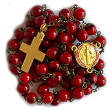 Jubilee Metal Red Rosary Necklace Urn