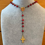 Jubilee Metal Red Rosary Necklace Urn